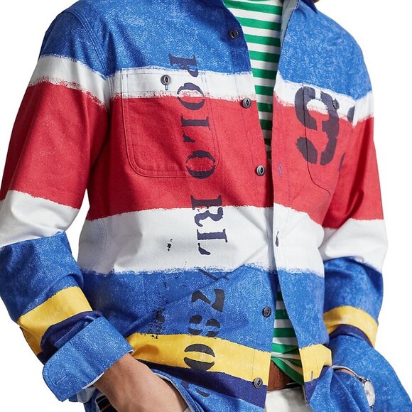 Polo Ralph Lauren Classic Fit Long Slv Striped Oxford NEW w/tags Retail $300 Pri - Picture 2 of 7